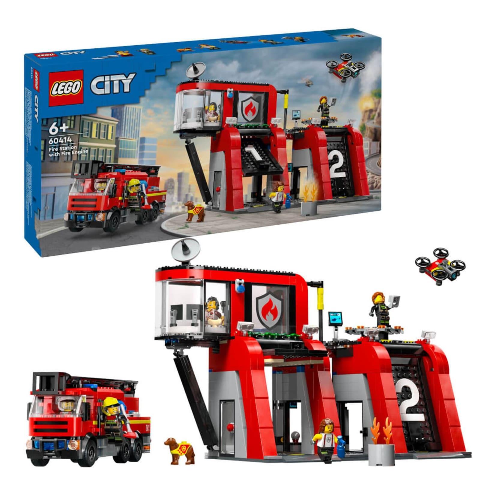 LEGO® Feuerwehrstation mit Drehleiterfahrzeug