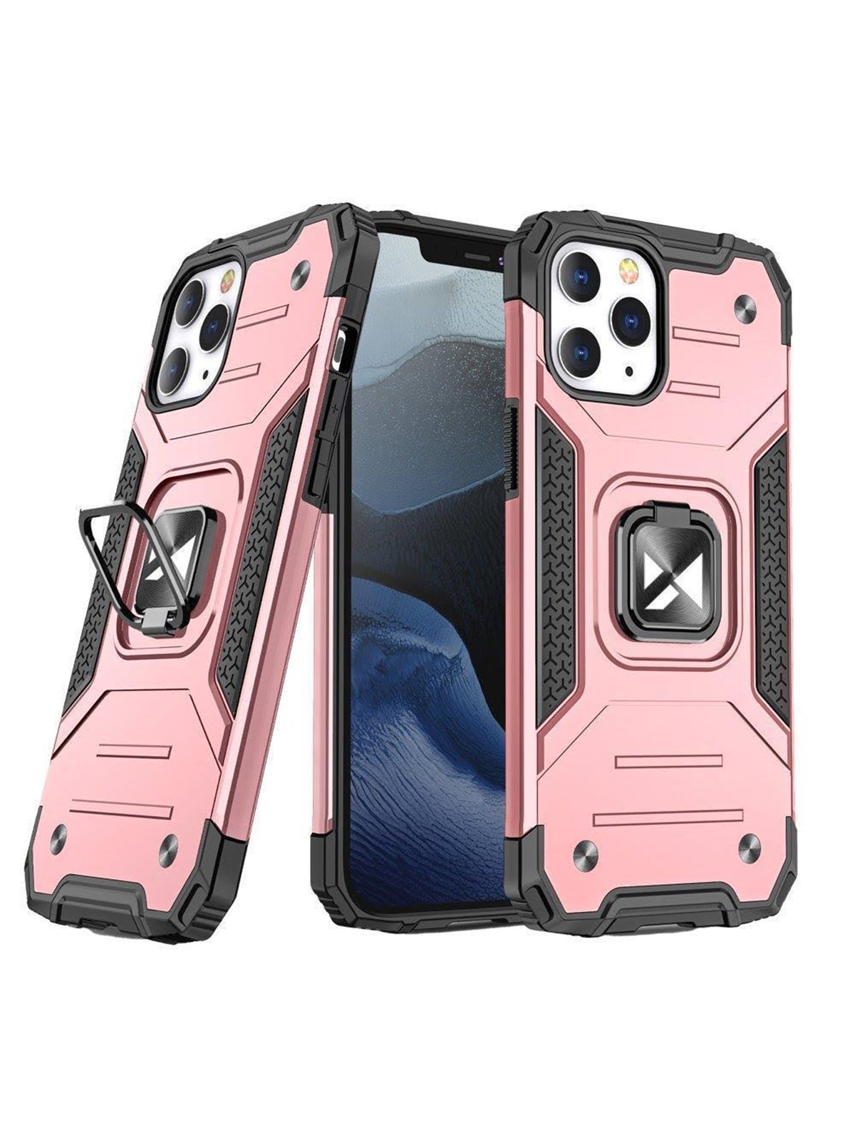 Wozinsky Ring Armor iPhone 14 Pro Max Armored Case Magnetic Holder Ring Gold