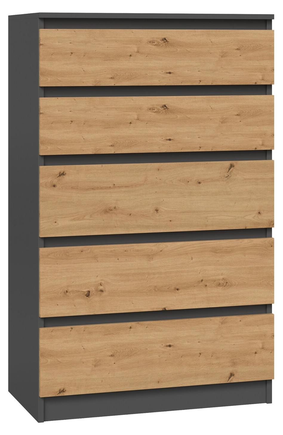 Topeshop M5 modern dressoir antraciet/artisan B: 109,5 cm, H: 70 cm, D: 40 cm