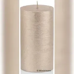 Wiedemann Kerzen Roségold Rustic Kerzen, durchgefärbte Stumpenkerzen inkl. ASF 90 x 58 mm