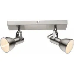 Globo 54642-2 Fargo Strahler Metall Nickel Matt, 2X E14