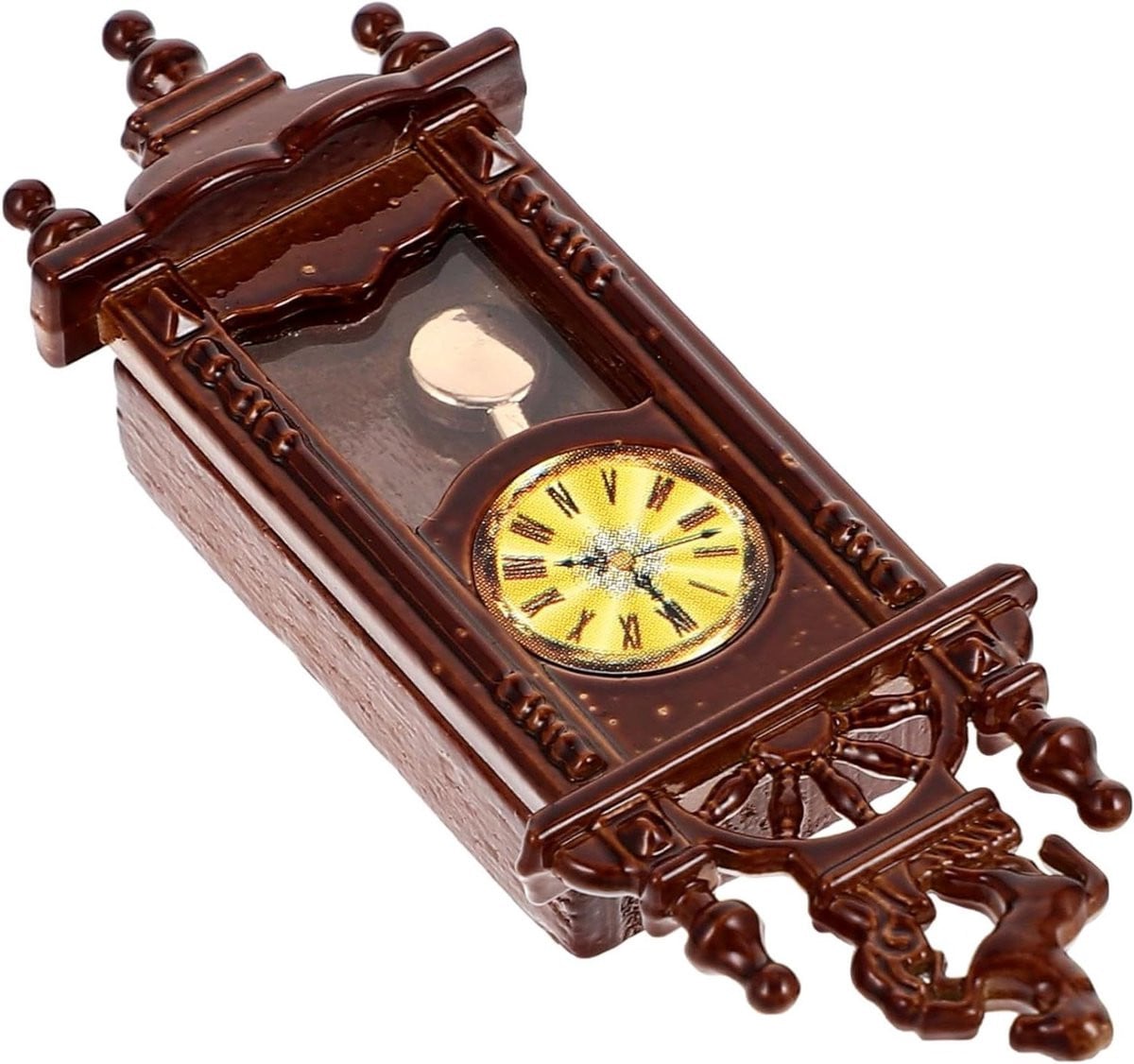 Mini Wandklok Model Decoratieve Ladder Klok voor Miniatuur Huis Decoratie