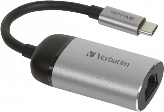 VERBATIM USB-C TO GIGABIT ETHERNET ADAPTER, 10 cm