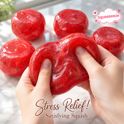JoyToys Handmade Mashed Potato Squishy Stress Relief Toy Soft Shapeable Squishy Fidget Toy For Relaxation red 1pc