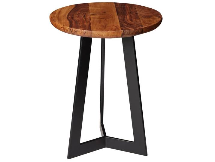Table d'appoint en bois massif de sheesham, marron