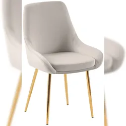 Proregal CHEFGASTRO Esszimmerstuhl GUADALAJARA Samt gold HxBxT 86x50x53cm Samt Grau Küchenstuhl