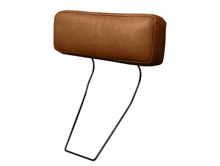 Kopfstütze Braun Echtleder Arelia 52 x 52 x 14cm Modern