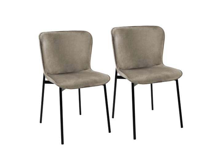 Svita Esszimmerstuhl Mary 2er Set, Taupe, 50x81x50 cm, Esszimmer, Stühle