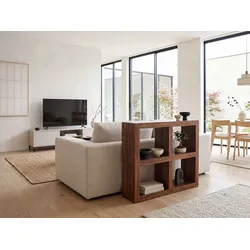 FineBuy Standregal Massivholz 82cm Holzregal Naturprodukt Beistelltisch Landhaus