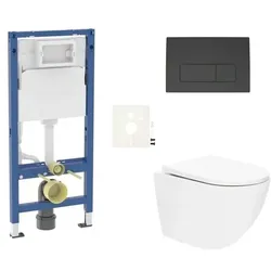 Geberit Wand-WC Set für Vorwandmontage + SAT WC SIKOGESTOR67D50BL