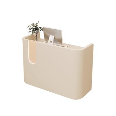 Geschäft kleine Trese Empfangstisch Kasse Laden Theke Empfangstheke Beige 120x60cm
