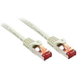 LINDY 47341 RJ45 Patchkabel CAT 6 S/FTP 0.50 m Grau mit Rastnasenschutz 1 St.