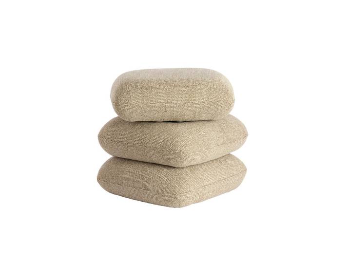 Light & Living Pouf Laurie, Creme, Sand, Füllung: Polyurethan (Pur), 44.5 cm, Wohnzimmer, Hocker, Poufs