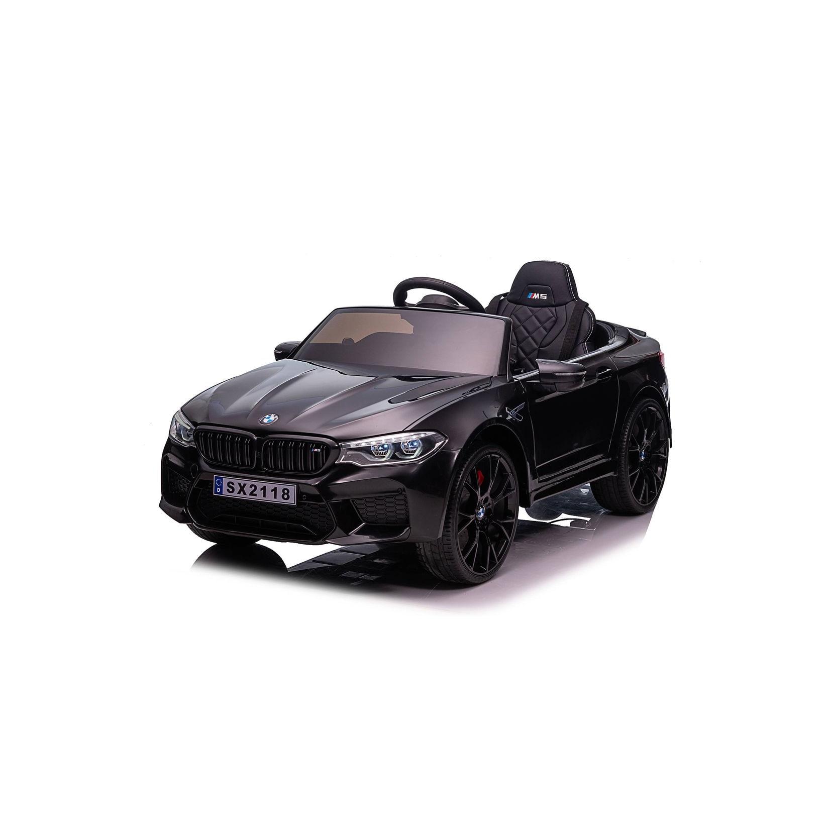 Chipolino Kinder Elektroauto BMW M5 Fernbedienung Musik Eva-Räder Bluetooth schwarz