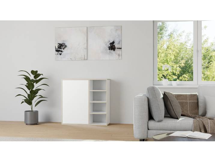 Schlichter Midischrank nach Maß Multiplex Multiplex Weiß