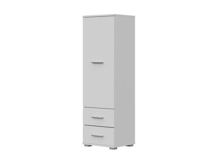 Komodee Hochschrank Fauske Szf1-1D2S Schubladen Weiß, Kunststoff, 40x130x36 cm, Kleinmöbel, Kommoden, Highboards