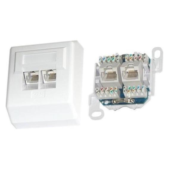 Lynx Cs Zásuvka Profi UTP 2x RJ45 Cat5E, krone, na omítku (PXO-22-C5E)