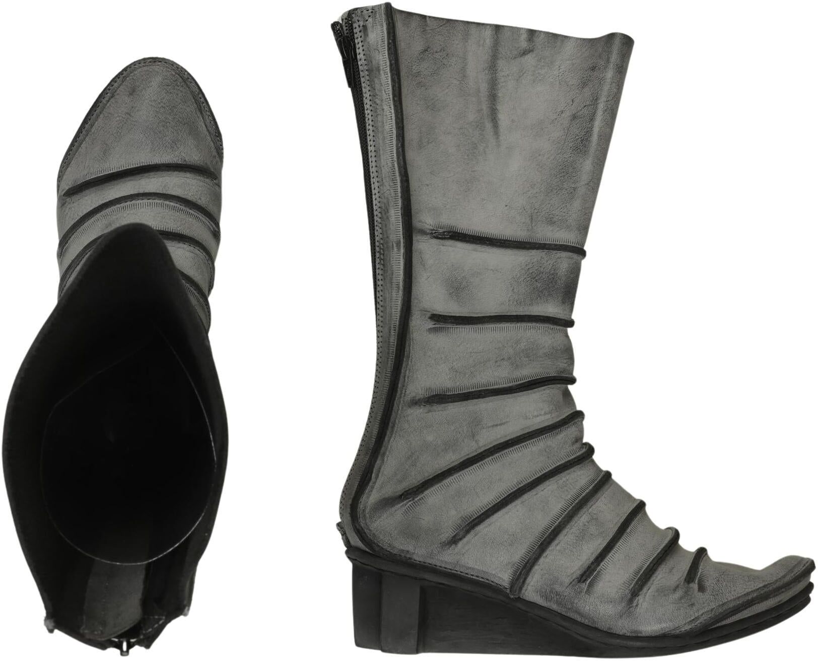 trippen Damen Stiefel, Grau, Gr. EU 39, kein / Etikett - Second Hand