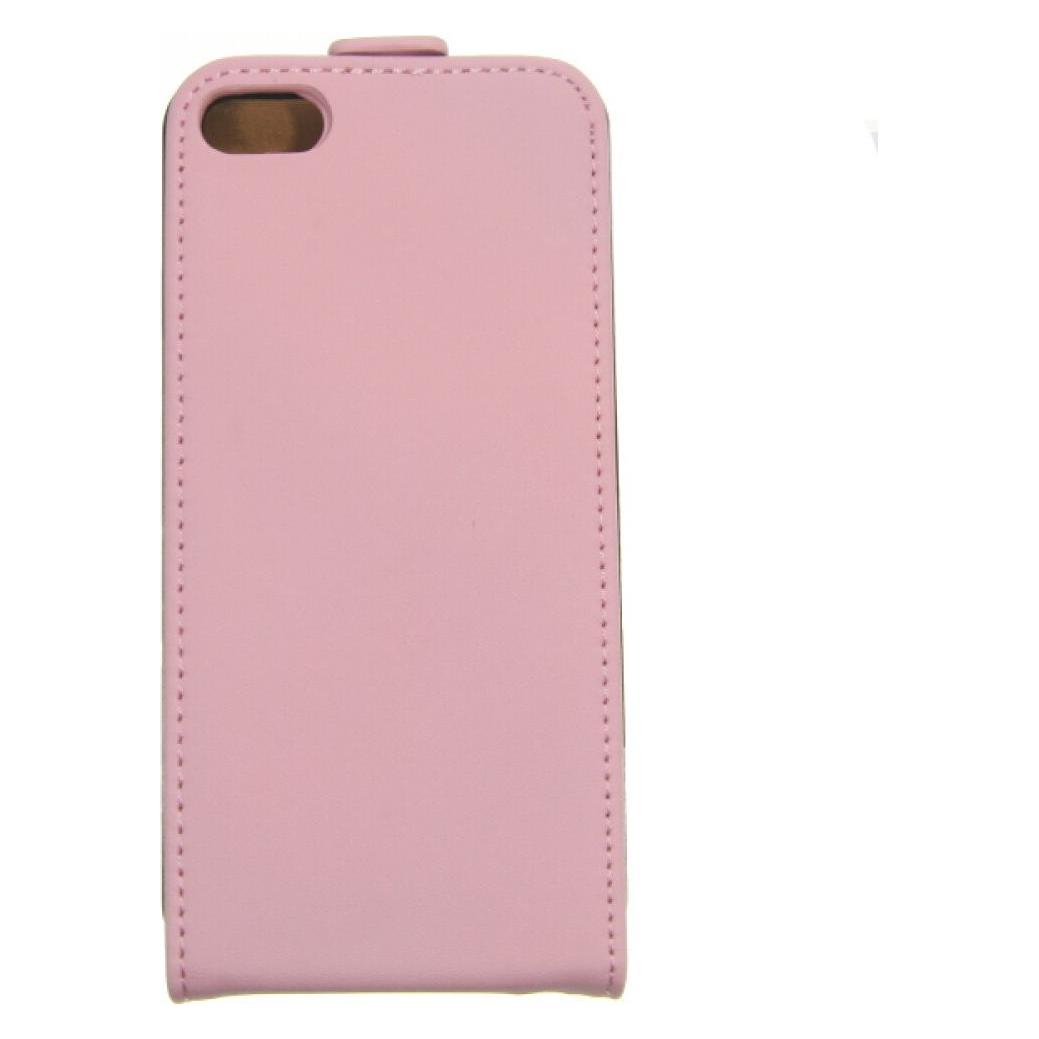 OEM Slim Leder Flip Case für iPhone 5, 5SE rosa (Apple iPhone 5, Apple iPhone SE) (25440257)
