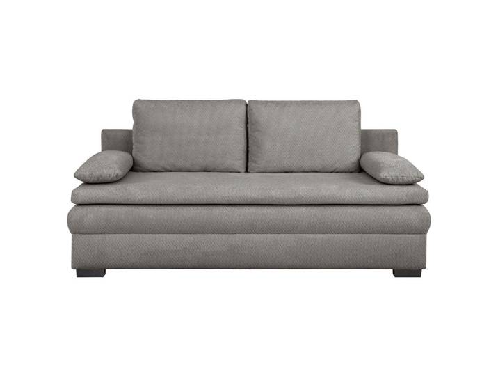 Carryhome Schlafsofa, Dunkelgrau, Kunststoff, 2-Sitzer, Füllung: Schaumstoff, Silikon,Schaumstoff, Silikon, 195x93x83 cm, Liegefunktion, Schlafen auf Sitzhöhe, Rücken echt, Wohnzimmer, Sofas & Couches, Schlafsofas, Schlafsofas mit Bettkasten