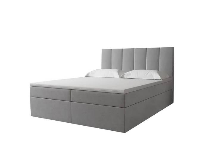 Xlmoebel Boxspringbett Luxuriöses braunes Polsterbett im modernen Design (Bett), Hergestellt in Europa