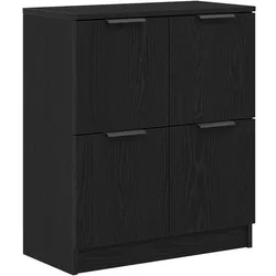 vidaXL Schwarzer Eichen Sideboard - 60 x 30 x 70 cm - Aus hochwertigem Holzwerkstoff