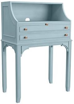 Casa Florentina Lamberti Desk - Saturated Blue Gray - Ballard Designs