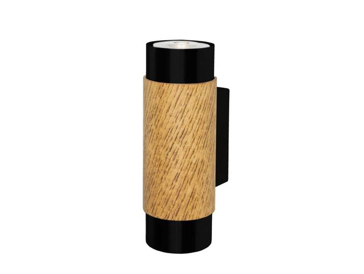Wandleuchte Bolivia, Holz, Metall, Eiche, 6x18x9 cm, Lampen & Leuchten, Innenbeleuchtung, Spots & Strahler, Wandstrahler