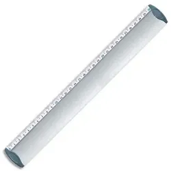 MAPED Flachlineal 30 cm aus Aluminium