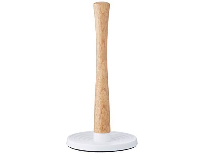 RIG-TIG Porte-rouleau de cuisine ROLL-IT – Élégant et pratique en bois de caoutchouc\, facile à changer\, 3 couleurs disponibles\, anti-déroulement.