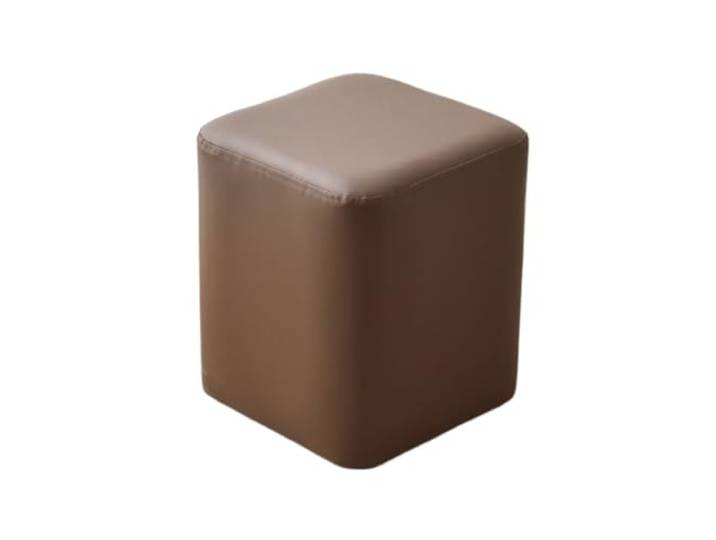 DANNMPX Sitzhocker Wohnzimmer Moderner Quadratischer Fußhocker Aus Weichem Kunstleder for Das Wohnzimmer Zusätzliche Sitzplätze(Brown)