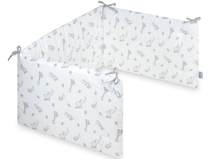 Bettnestchen JULIUS ZÖLLNER Safari , weiss (safari), Obermaterial: 100% Baumwolle. Füllung: 100% Polyester, Bettnestchen, Bettnestchen, Made in Germany