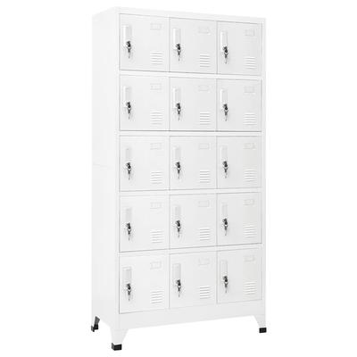 vidaXL Schließfachschrank Hellgrau 90x40x180 cm Stahl