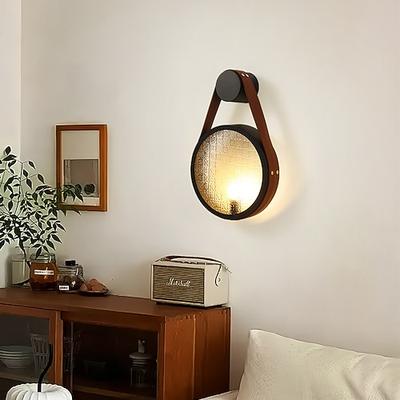 Wandleuchte aus hochwertigem Material, Glas und Holz, Wandleuchten, einzigartiges Aussehen, edle Wandleuchte für das Wohnzimmer