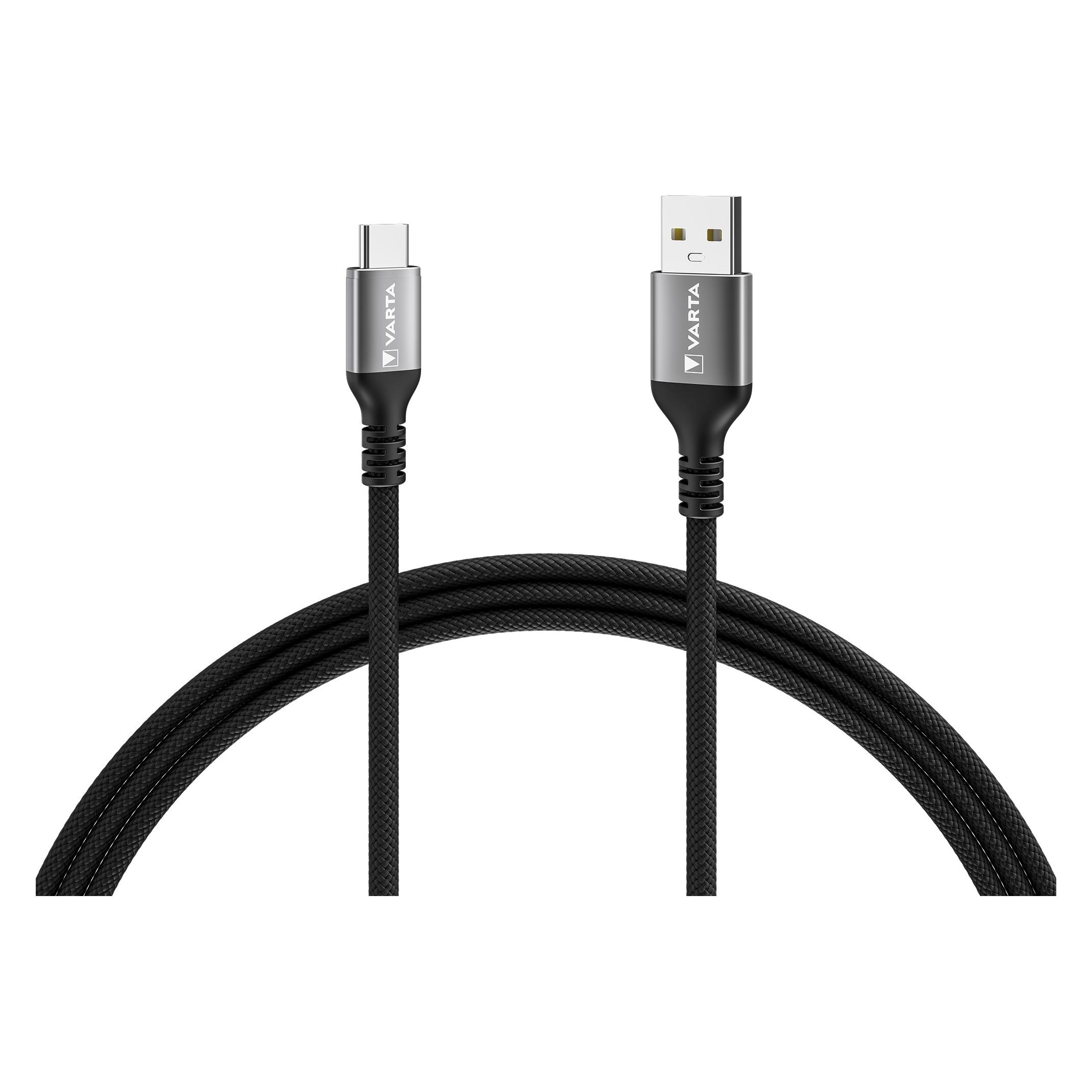Varta Speed Charge & Sync Cable USB A to USB Type C (2 m, USB 3.2 Gen 1, 60 W) (57935 101 401)