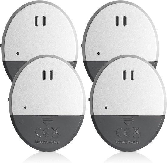 Driehek Alarm Set 4 Stuks - 130dB Luid Trillingssensor Draadloze Inbraakbeveiliging