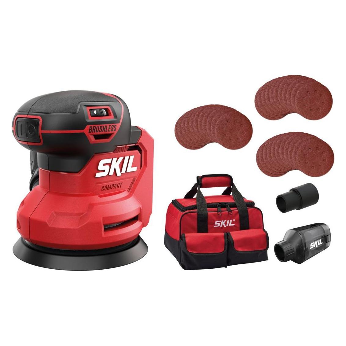 Skil SR1E3751FA Exzenterschleifer 125mm 20V Compact bürstenlos exkl. Akkus und Ladegerät in Tasche (Exzenterschleifer) (55803907)