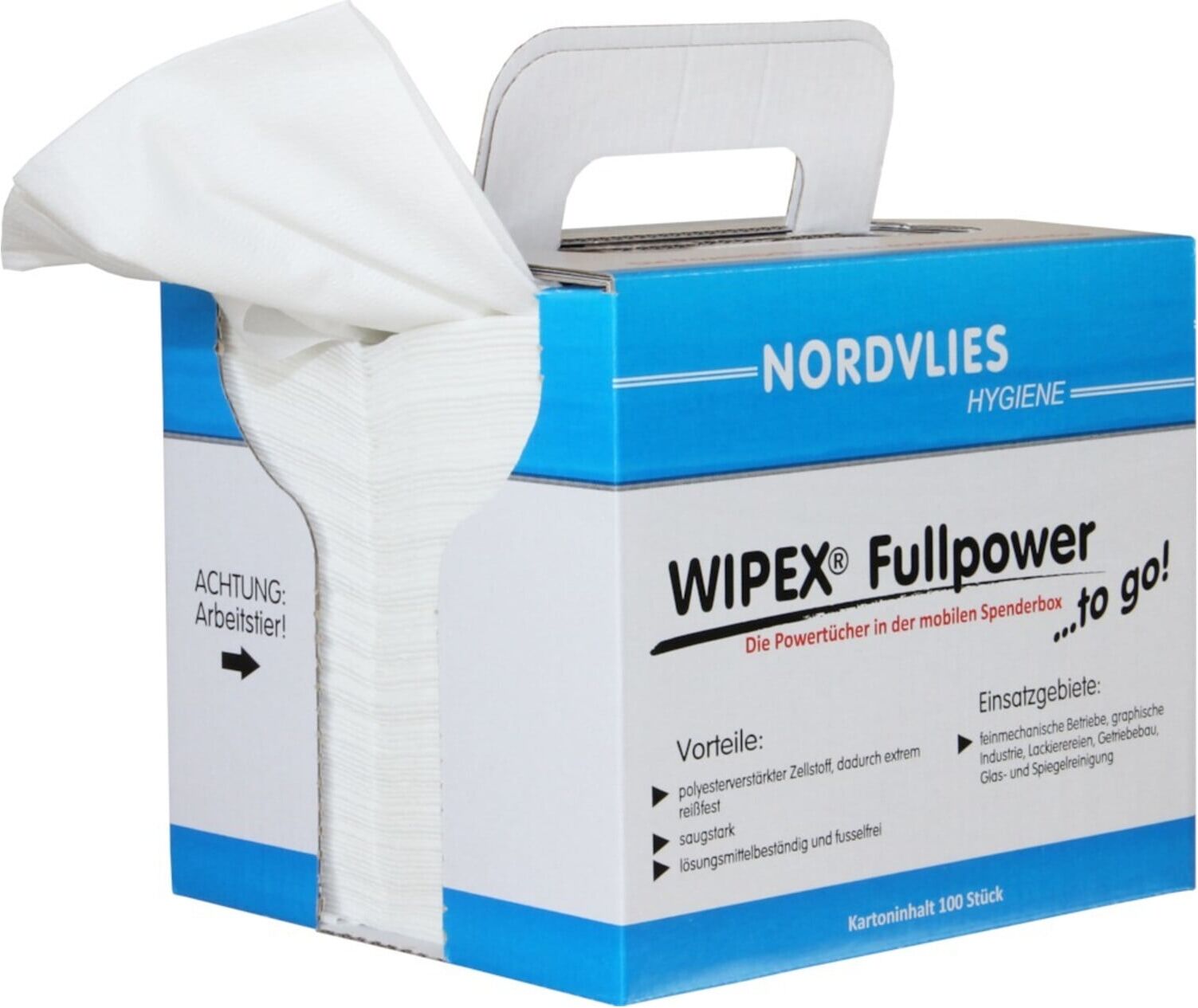 WIPEX FULLPOWER Wischtücher TO-GO weiß 100 Tücher 32 x 38cm Z-gefaltet (140540T)