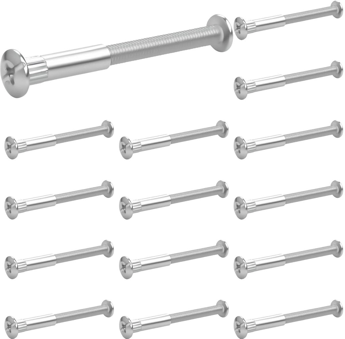 30 stuks M6 verbindingsschroeven voor meubels, 76-86 mm, inclusief hulsschroeven