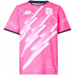 Kappa, Herren, Fussballtrikot, Heimttrikot Stade Français 2025/26 (XXL), Weiss, Pink, Mehrfarbig