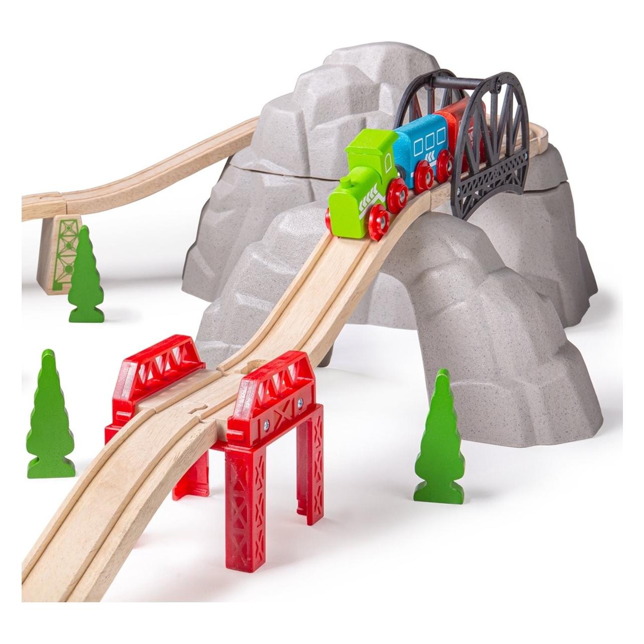 Bigjigs Holzschienen - Rocky Mountain Extension Set (BJT139)