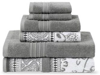 Modern Threads Ophelia 6-Piece Yarn Dyed Jacquard Towel Set