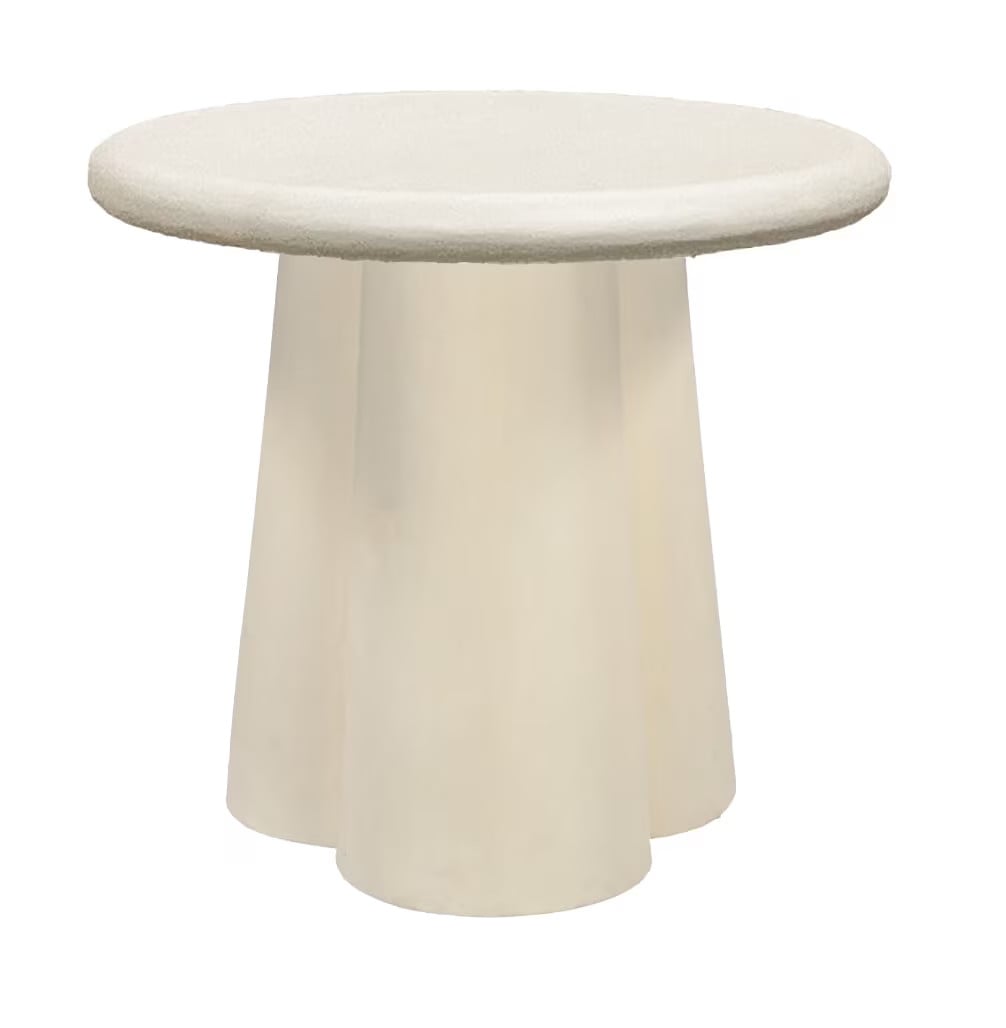 Sohome Ronde Bijzettafel Scottie Beton, Beige, Diameter: 50 cm