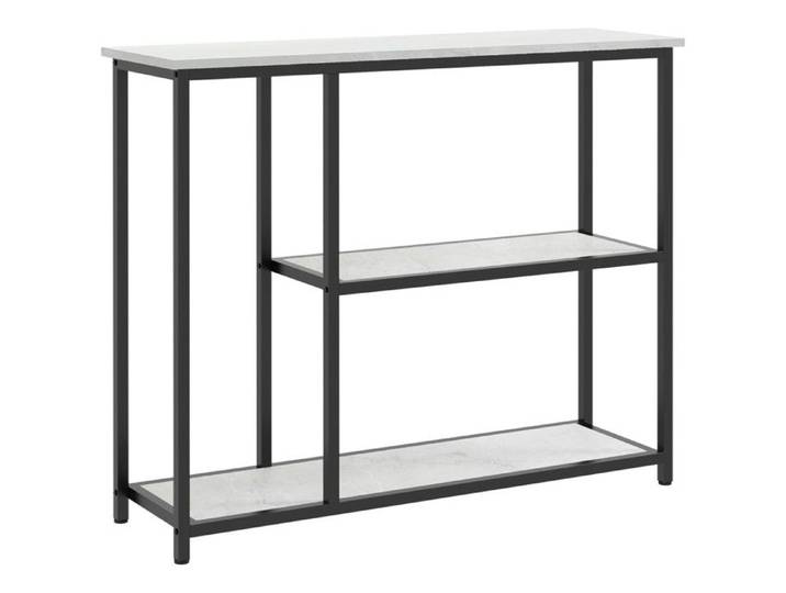 Console Extensible Console 2 niveaux blanc acier 100x30x80cm - Table entrée/salon avec anti-basculement
