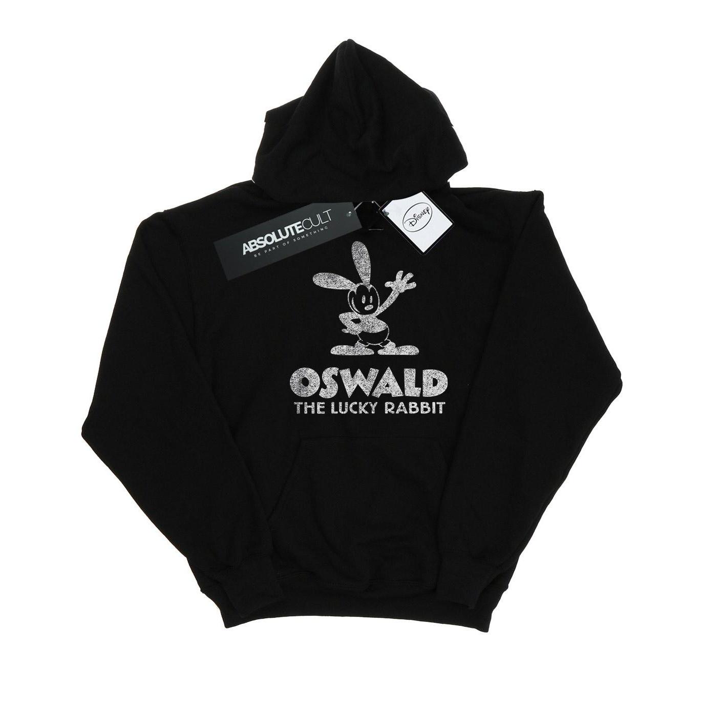 Disney Heren Oswald Logo Hoodie (Zwart)