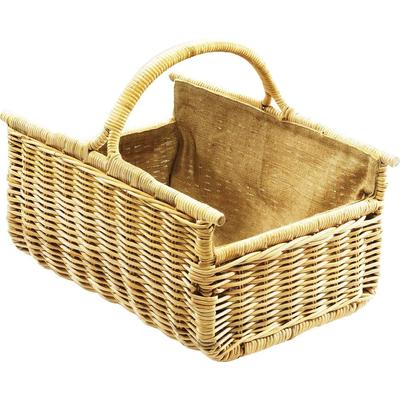 Aufbewahrungskorb LOCKER, beige (natur), B:66cm H:45cm T:45cm, Rattan, Aufbewahrungsboxen
