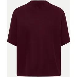 Pullover Dolman mit Turtle Neck Rot L
