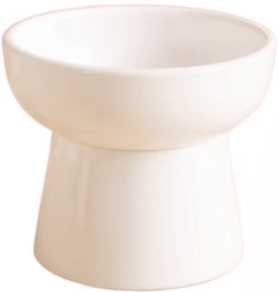 Inspire Curations ElevaBowl Ceramic Raised Pet Feeding Bowl 300ml white