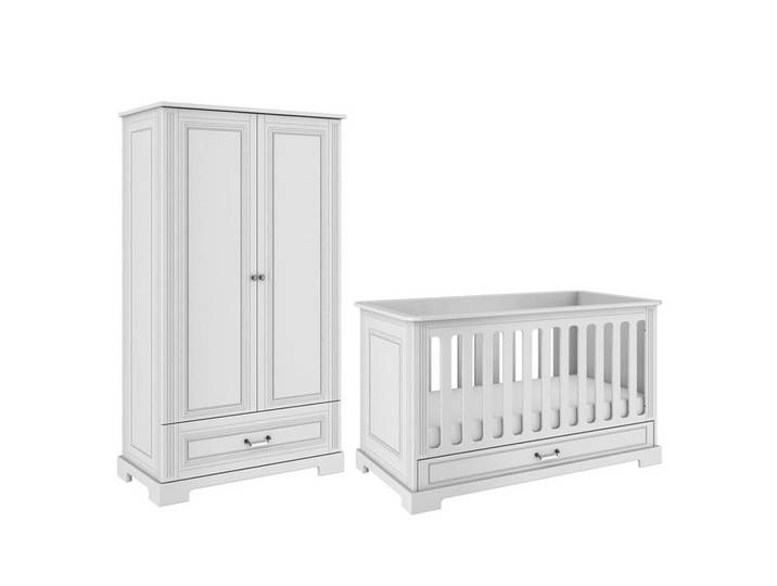 Petits-meubles Babyzimmer 2-teilig Weiß, 152x92x83 cm, Babymöbel & Kindermöbel, Babyzimmer