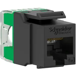Schneider Electric VDIB1736XUBK Actassi S-110 Stecker RJ45 Keystone Ungeschirmt Cat6A Schwarz - Beutel x 1  - 24 Stück
